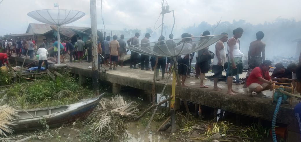 Kebakaran Landa Pangkal Duri Ilir, 6 Rumah Hangus 1 Rusak Ringan