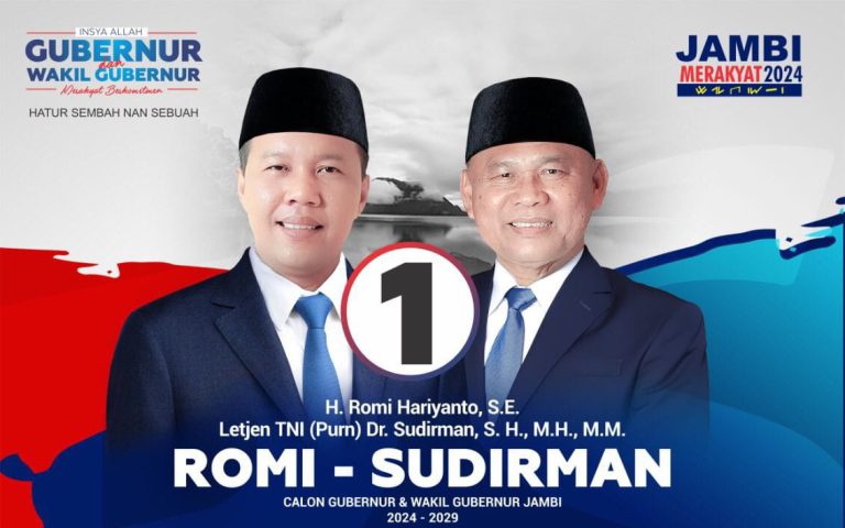Masyarakat Ingin Perubahan, Romi – Sudirman Berpeluang Besar Menang Pilgub Jambi 2024