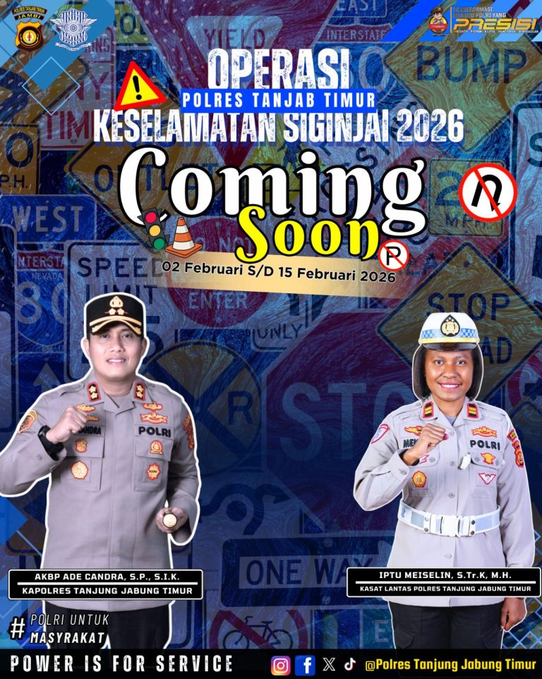 Polres Tanjab Timur Gelar Operasi Keselamatan Siginjai