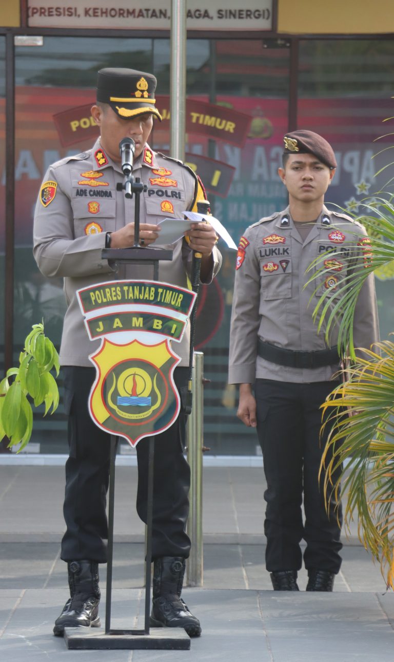 Antisipasi Kerawanan Selama Ramadhan, Polres Tanjab Timur Gelar Apel Siaga Kamtibmas Libatkan Personel Gabungan TNI – Polri, Pol PP Dan Damkar