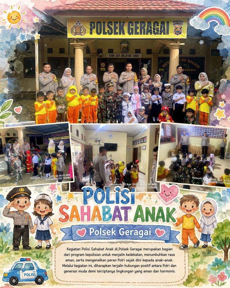 Kunjungan Edukatif PAUD Gemilang Pandan Jaya ke Polsek Geragai