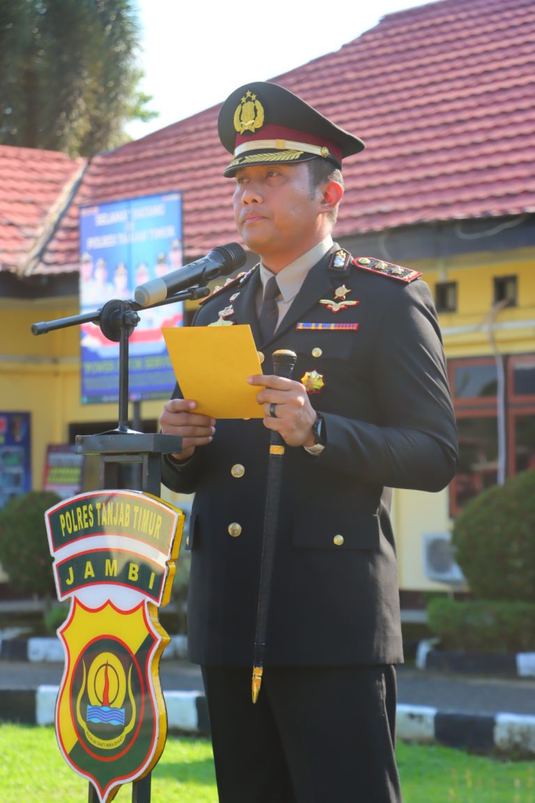 Upacara Hari Kebangkitan Nasional Berlangsung Hikmad Di Polres Tanjab Timur