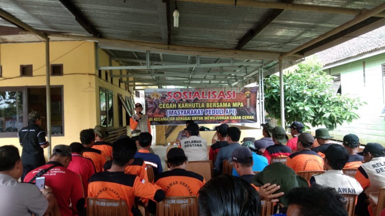 Polsek Geragai Gelar Sosialisasi Cegah Karhutla Bersama MPA se-Kecamatan
