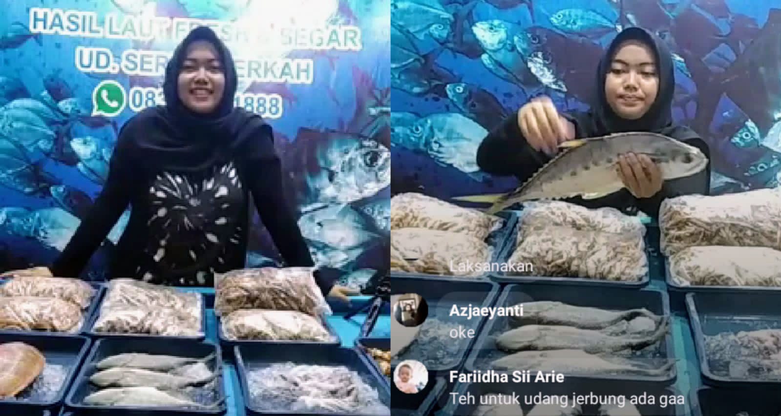 Viral Penjual Ikan Cantik, Live Streaming Bikin Dagangan Makin Segar