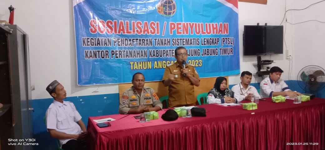 Sukseskan Program Nasional, Pemdes Lagan Tengah dan Tim Penyuluh PTSL Gelar Sosialisasi