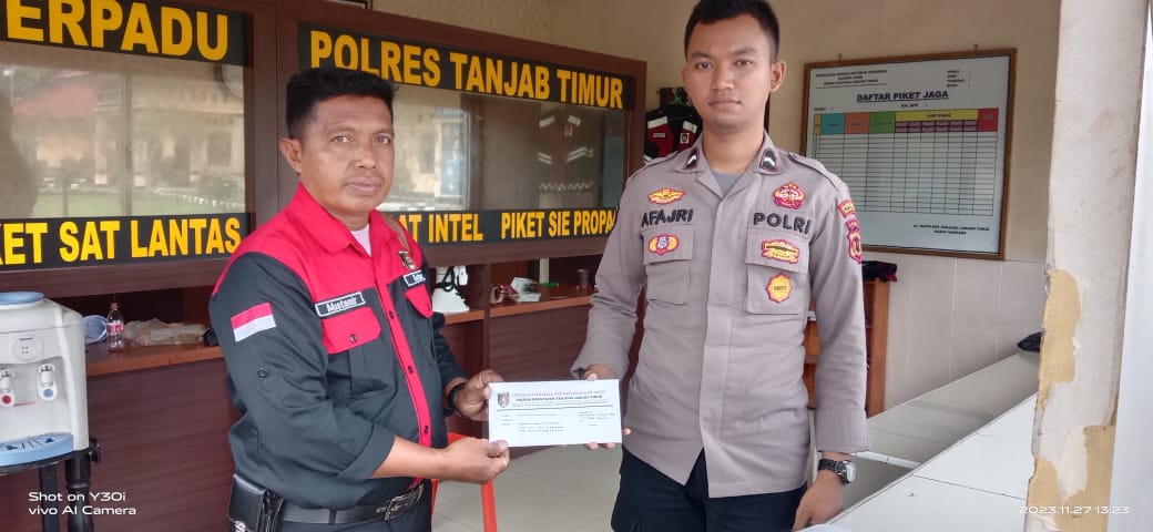 LIPKA Laporkan Dugaan Penyimpangan Pengelolaan Dana BOS SMA Negeri 7 Tanjung Jabung Timur Tahun 2023 ke Polres Tanjung Jabung Timur