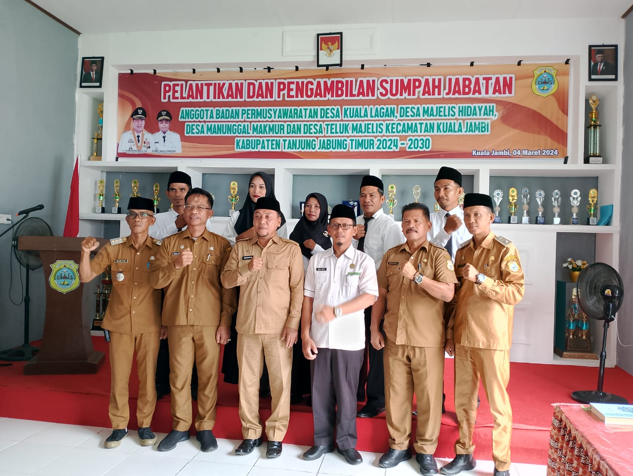 Pelantikan dan Pengambilan Sumpah BPD Terpilih Berjalan Lancar, ini Pesan Kades Majelis Hidayah