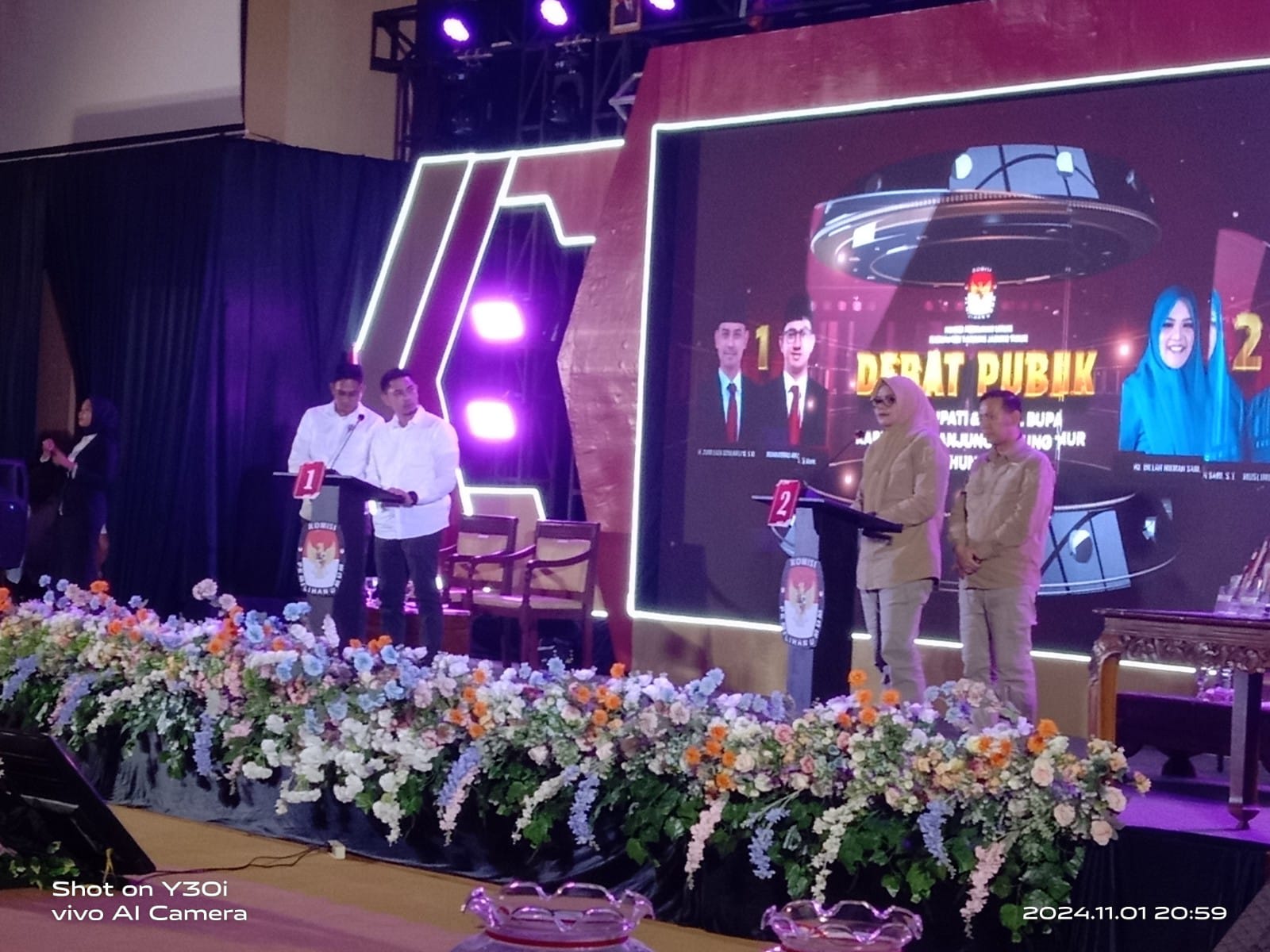KPU Tanjab Timur Sukses Gelar Debat Publik Calon Bupati dan Wakil Bupati 2024