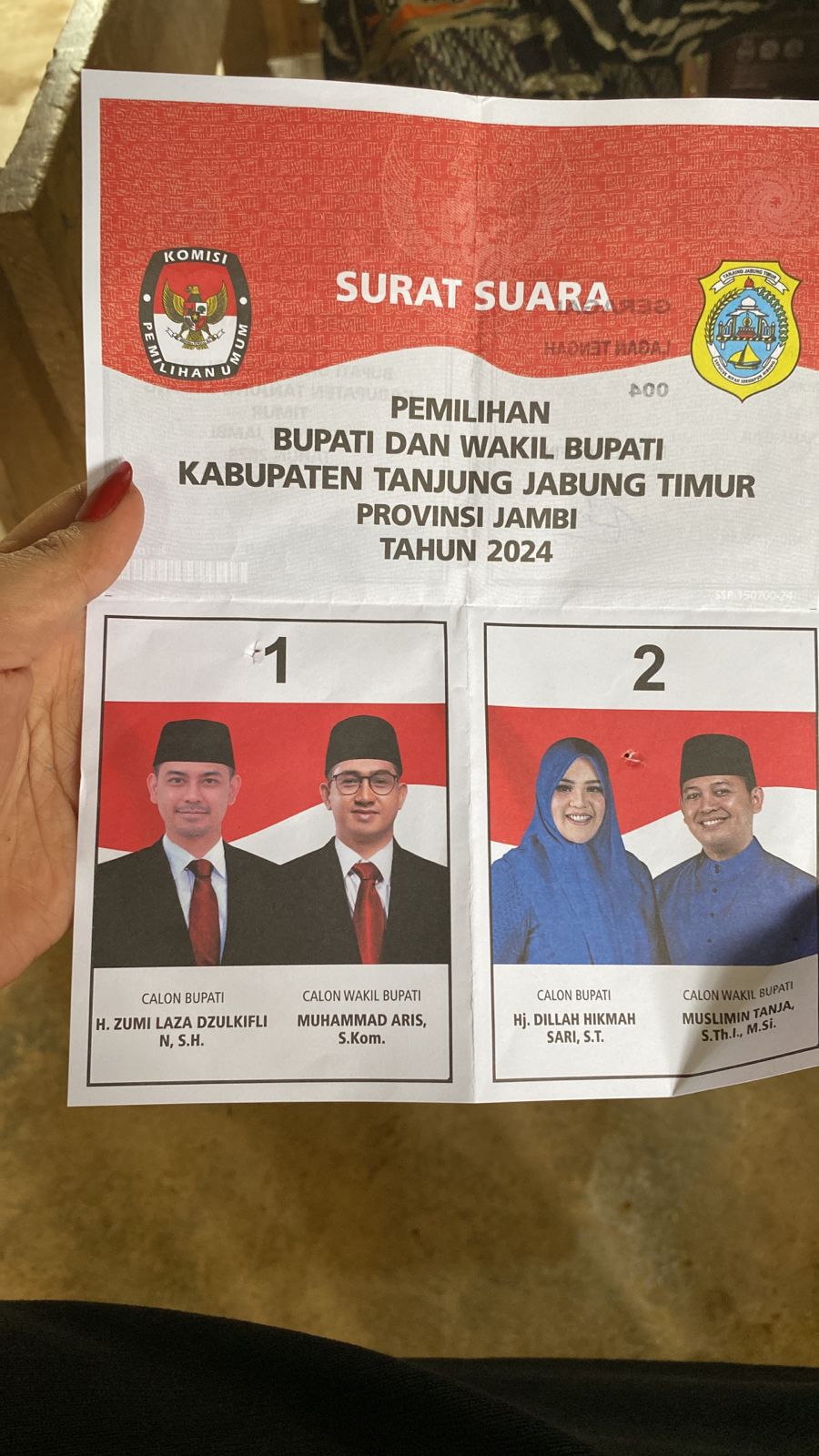 Heboh Surat Suara Sudah Tercoblos 02 Dilla – Muslimin, Ini Faktanya