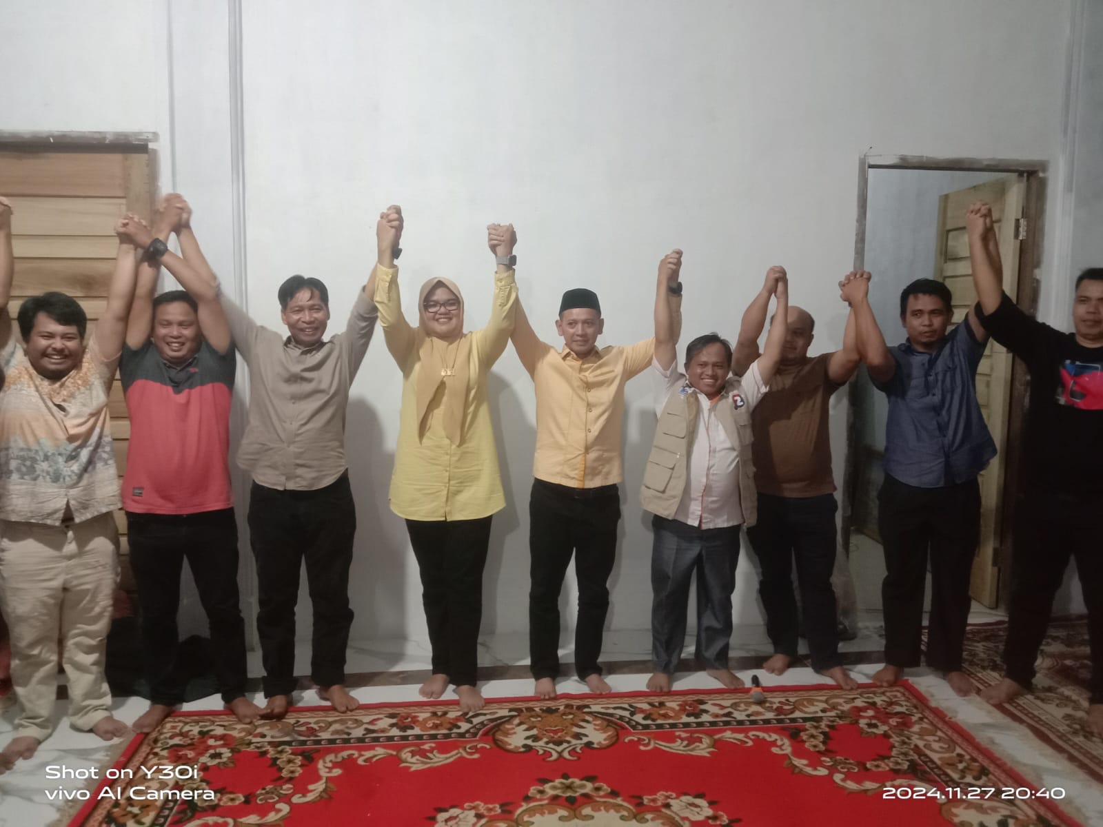 Paslon 02 Tanjab Timur, Dillah Hikmah Sari-Muslimin Tanja Gelar Konferensi Pers Atas Hasil Real Count