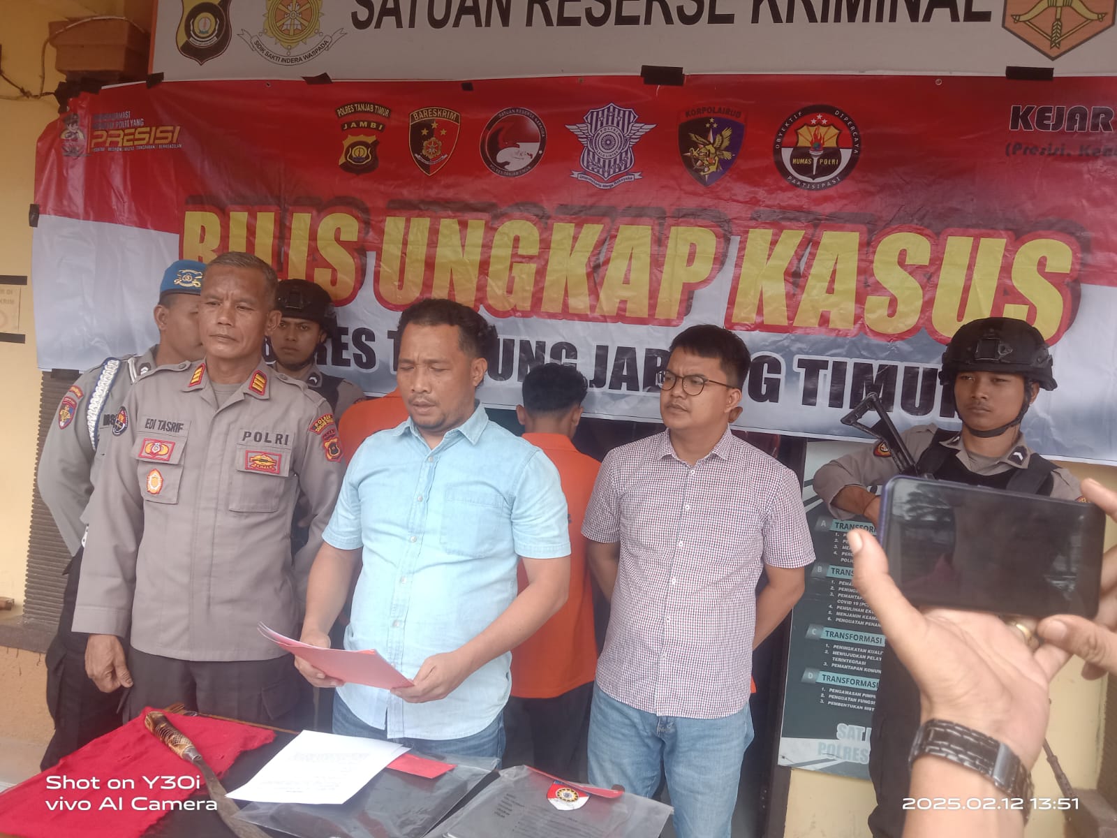 Kasat Reskrim Polres Tanjab Timur AKP Ahmad Soekany Daulay, S.H., M.H. Pimpin Pengungkapan Kasus Pencurian dengan Pemberatan