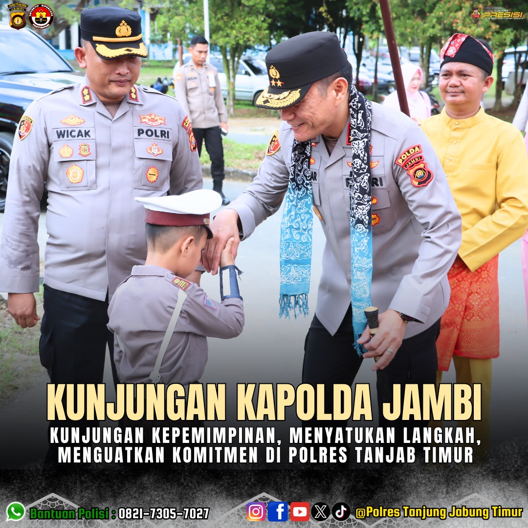 Kunjungan Kapolda Jambi Satukan Langkah dan Kuatkan Komitmen Di Polres Tanjabtim