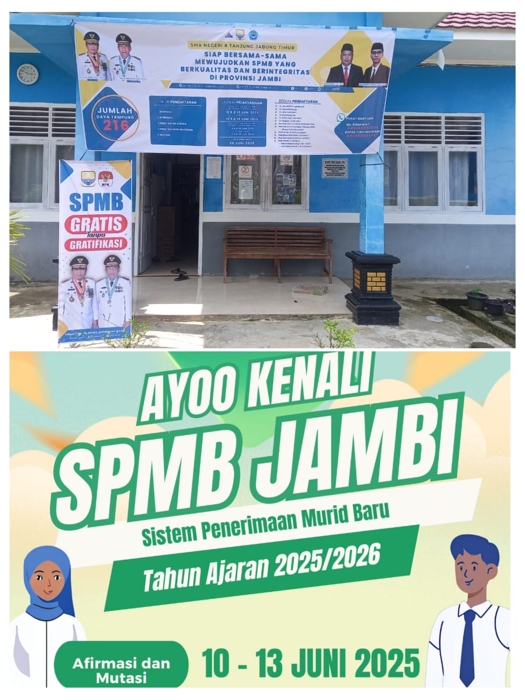 Sistem Penerimaan Murid Baru (SPMB) SMAN 8 TJT Tahun Ajaran 2025/2026 Jalur Afirmasi & Mutasi dibuka hari ini