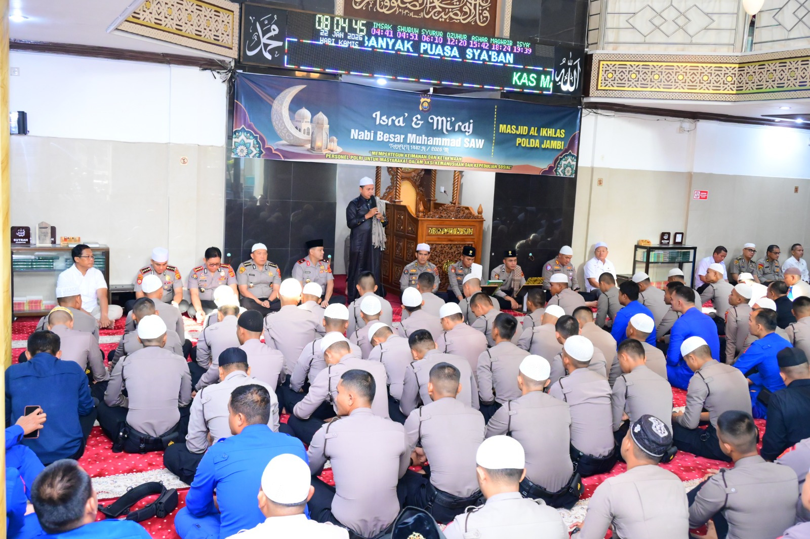Peringati Isra’ Mi’raj 1447 H, Wakapolda Jambi: Jadikan Isra’ Mi’raj Sebagai Momentum Pembinaan Spiritual Bagi Seluruh Personel Polri