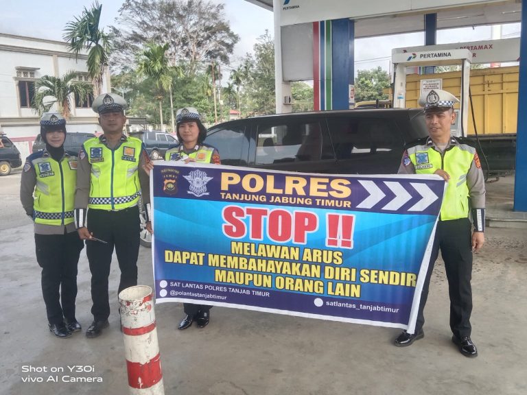 Tekan Resiko Laka, Satlantas Polres Tanjung Timur Gelar Dikmas dan Sosialisasi Tertib Lalu Lintas