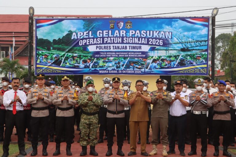 Kapolres Tanjab Timur Pimpin Gelar Apel Pasukan Operasi Patuh Siginjai 2026